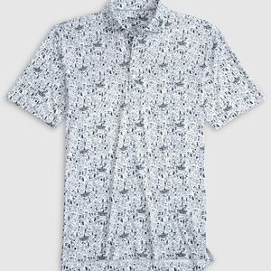 Johnnie-O Hoop There It Is Performance Jersey Polo NWT